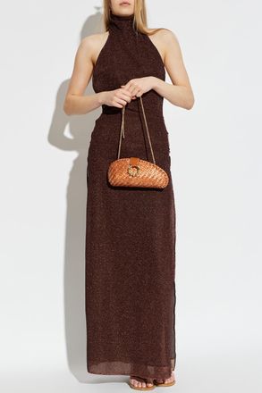 Os&eacute;ree Dress With Lurex Thread, Womens, Brown
