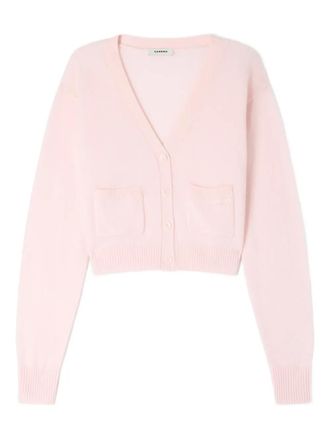 Sandro V-neck cropped cardigan - Pink