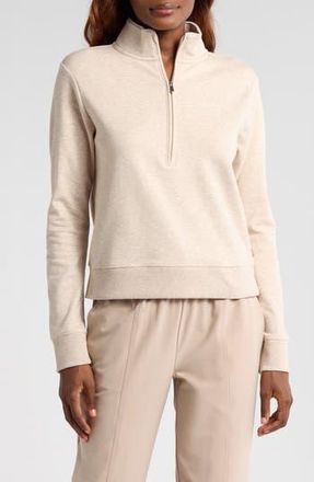 Travis Mathew Cloud Half Zip Pullover in Heather Natural at Nordstrom Rack, Size Xx-Large