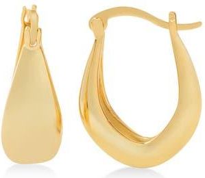 Allurez Gold Vermeil Sculptural Hoop Earrings in Yellow Gold at Nordstrom