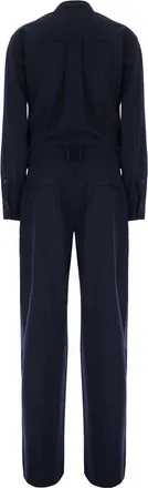 Pantaloni Torino Womens Jumpsuit With V-Neck Blue Flannel Jumpsuits Dress