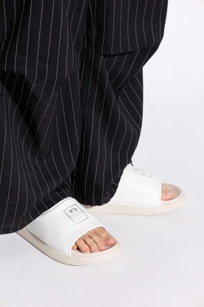 Yohji Yamamoto Slides With Logo, Mens, Cream