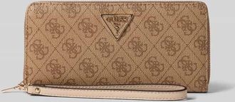 Guess Portemonnaie mit Label-Applikation Modell LAUREL II in Hellbraun, Gr&ouml;&szlig;e 1