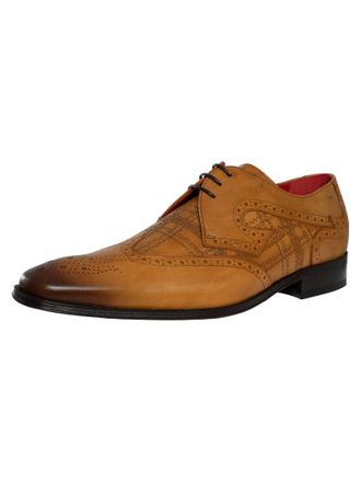 Jeffery West Schotse Leren Derby-Schoenen, Bruin