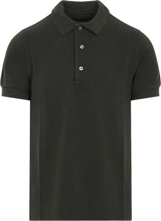 Tom Ford LYOCELL PIQUET POLO Size: 54, colour: GREEN
