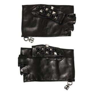 Dolce & Gabbana Gloves, female, Black, Size: ONE SIZE Short Gloves