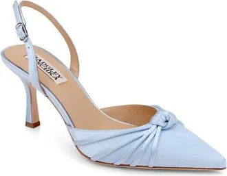 Badgley Mischka Yena dOrsay Pump in Blue Satin at Nordstrom, Size 8.5