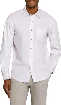 W.R.K Abstract Squiggle Cotton Shirt in White/pink at Nordstrom, Size Xx-Large
