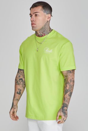 Siksilk Camiseta gráfica verde para hombre SikSilk L