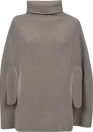 SA SU PHI Ribbed Wool High Neck Cape