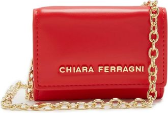 Chiara Ferragni Tassen, Dames, Rood, ONE Size, Leer, Rode Faux Leren Crossbody Tas
