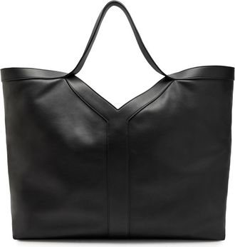 Saint Laurent Y Maxi Leather Tote bag - Black - One Size