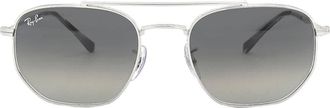Ray-Ban Ray Ban Grey Gradient Irregular Unisex Sunglasses RB3707 003/71 54