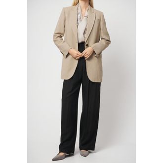 Brunello Cucinelli Beige Tailored Linen Jacket, Brand Size 42 (US Size 8)