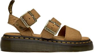 Dr. Martens Womens Dr Gryphon Quad Sandals - Tan Nubuck - Size UK 8