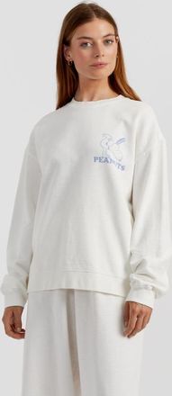 Chinti and Parker Peanuts Athletics Graphic Cotton Sweatshirt in Cream at Nordstrom, Size X-Large