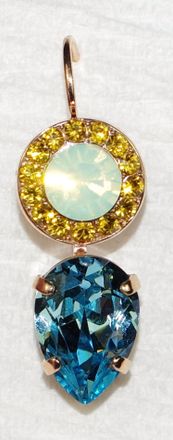Mariana Womens Forget Me Not Earrings In Amber/ Pacific Opal/ Blue