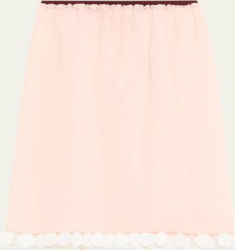 Plan C Dot Sequined Knee-Length Slip Skirt