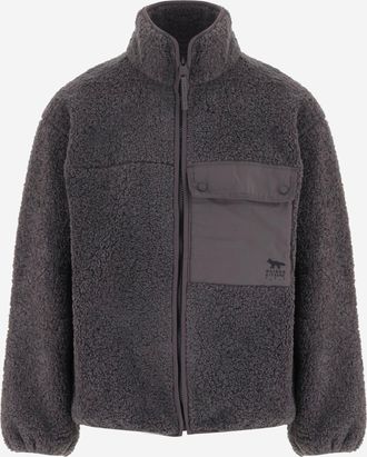 Maison Kitsun&eacute; fleecejack met voorzak