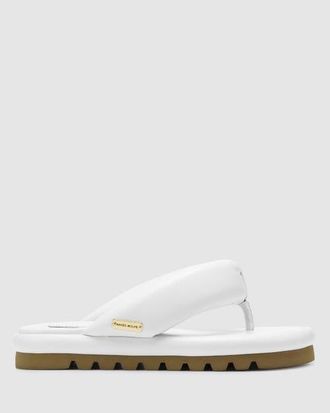Naked Wolfe Hilary Black Leather in White at Nordstrom, Size 8