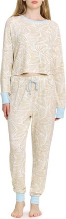 Honeydew Intimates Star Seeker Brushed Jersey Pajamas in Palm Rays at Nordstrom, Size X-Large