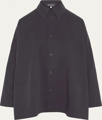 Eskandar Wide Button-Down Shirt