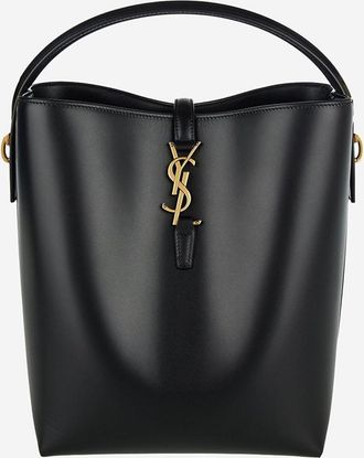 Saint Laurent Womens Shoulder Bag Le 37 Black Leather Calfskin