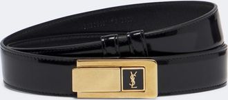 Saint Laurent Cassandre patent leather belt
