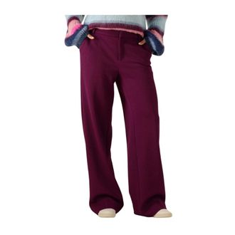 Pom Amsterdam Dames, Broeken, Paars, Maat: M Piqu&eacute;
