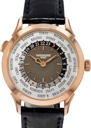 Patek Philippe Pre-owned Patek Philippe Complications GMT Charcoal Grey Dial Mens Watch 5230R-012