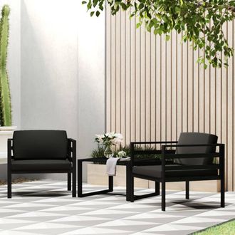 vidaXL Vidaxl - Sof&aacute;s Centrales 2 Unidades Con Cojines Aluminio Gris Antracita