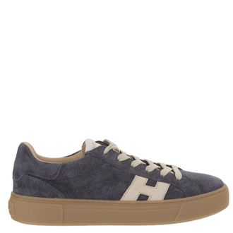 Hogan Suede Low-Top Sneakers With Chunky Rubber Sole And Logo Detail