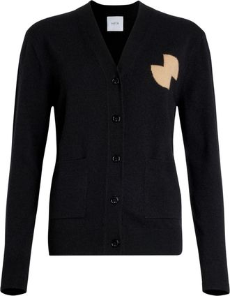 Patou JP cardigan - women - Cashmere/Wool - S - Black