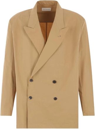 Dries Van Noten Caplans - Heren - Blazers - Beige - L - Jassen