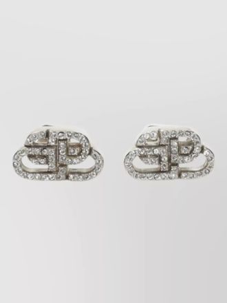 Balenciaga crystal-embellished stud earrings