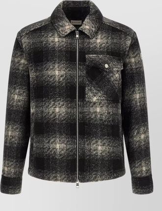 Moncler checked zip shirt jacket