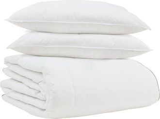 vidaXL Edred&oacute;n De Invierno Con Almohada 3 Pcs Pluma De Pato Vidaxl