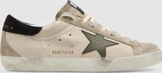 Golden Goose Baskets Homme Super-Star Cream Grey Olive Green Dark Blue