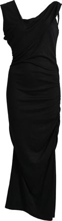 Diane Von F&uuml;rstenberg Diane Von Furstenberg Sleeveless Draped Midi Dress in Black Wool