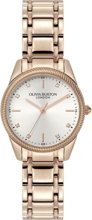 Olivia Burton Egerton Bracelet Watch, 28mm in Pink/Silver at Nordstrom
