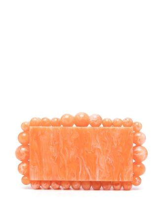 Cult Gaia Eos marbled acrylic clutch - women - Acrylic - One Size - Orange