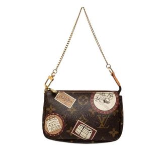 Louis Vuitton Pre-owned Mini Pochette Accessoires - Dames - Vintage Mini Tas - Bruin - ONE Size - Vintage