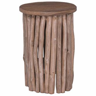 vidaXL Taburete Natural 30 X 30 X 45 Cm Madera De Teca Maciza Vidaxl