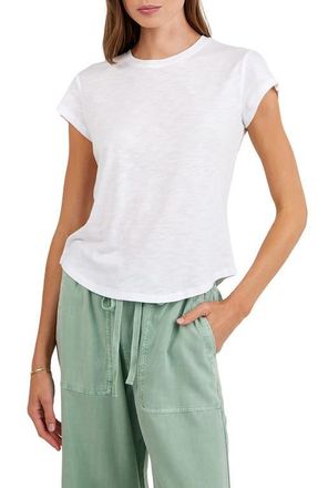 Bella Dahl Cotton Blend Slub Baby Tee in White at Nordstrom, Size X-Small