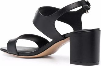 Ferragamo Gancini-Plaque Leather Sandal - Black