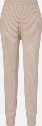 Jardin Des Orangers Ribbed-knit cotton and cashmere sweatpants