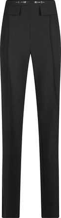 Elisabetta Franchi High-Waisted Straight-Leg Tailored Pants with Minimalist Finish