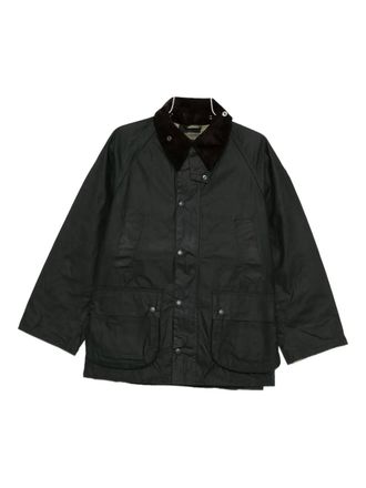 Barbour corduroy-collar coat - men - Cotton - 38 - Green