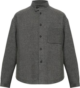 Giorgio Armani Giacca con collo alla coreana - - Jackets - Uomo - Grigio - L