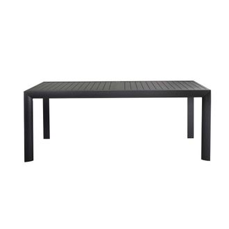 Maisons du monde Mesa extensible de aluminio gris antracita, 8/14 personas, 200/300 cm